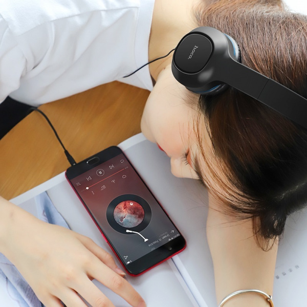 Беспроводные наушники HOCO W24, Bluetooth, синий