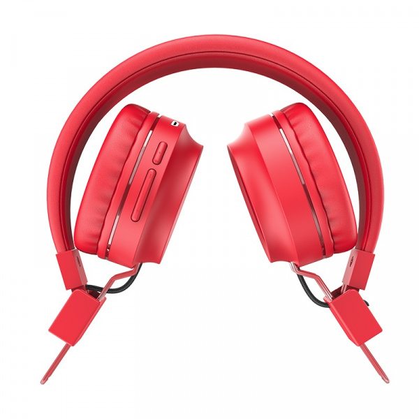 Беспроводные наушники HOCO W25 Promise, Bluetooth, 300 мАч, красный, контроллер с микрофоном