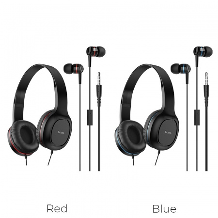 Беспроводные наушники HOCO W24 Bluetooth, красный