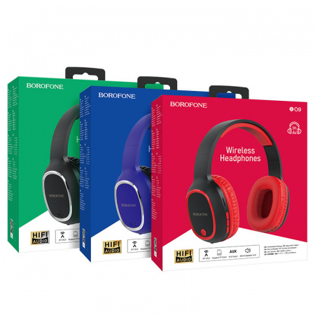 Беспроводные наушники BOROFONE BO9 Pearl, синий, 5W