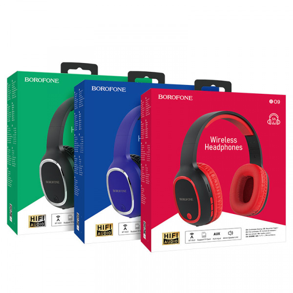 Беспроводные наушники BOROFONE BO9 Pearl, синий, 5W