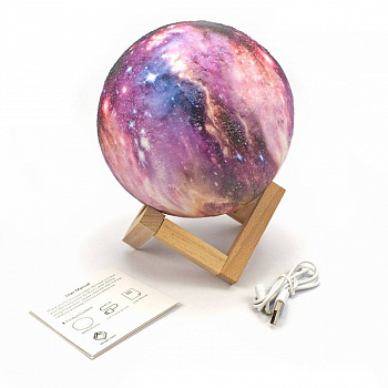 Ночник-светильник 3D Шар Галактика с увлажнителем Humidifier Moon Lamp 13 см