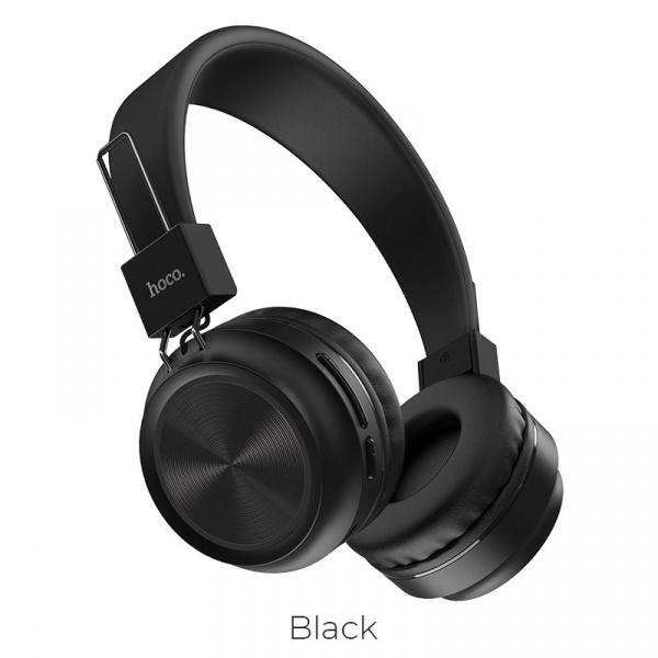 Беспроводные наушники HOCO W25 Promise, Bluetooth, 300 мАч, Черный, контроллер с микрофоном