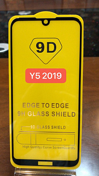 Защитное стекло Full Glue для Huawei Y5 2019, черный