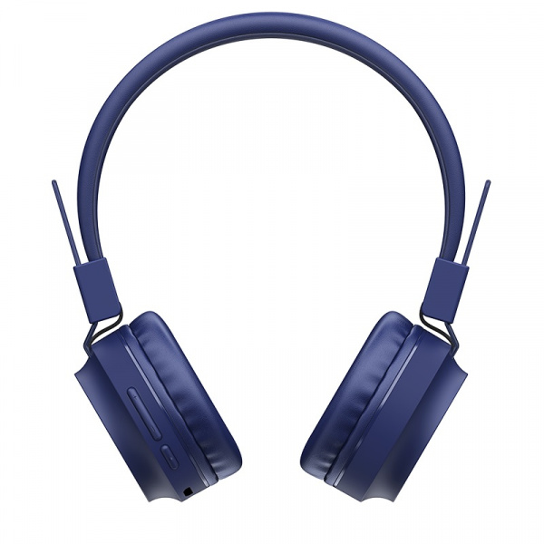 Беспроводные наушники HOCO W25 Promise, Bluetooth, 300 мАч, синий, контроллер с микрофоном