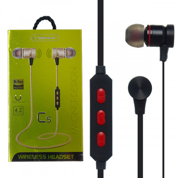Bluetooth наушники Coman C5 Black