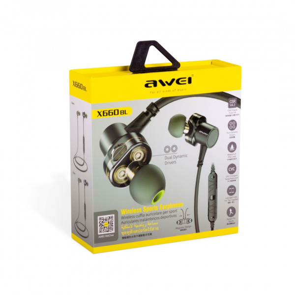 Bluetooth-наушники с микрофоном Awei A650BL  (grey)