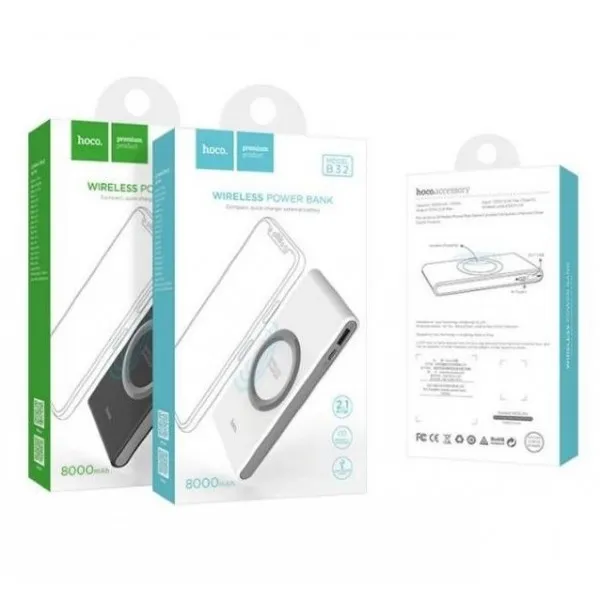 Беспроводная зарядка Hoco B32, 8000 mAh